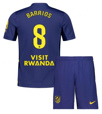 Atletico Madrid Pablo Barrios #8 Borta Kläder Barn 2025-26 Kortärmad (+ Korta byxor)